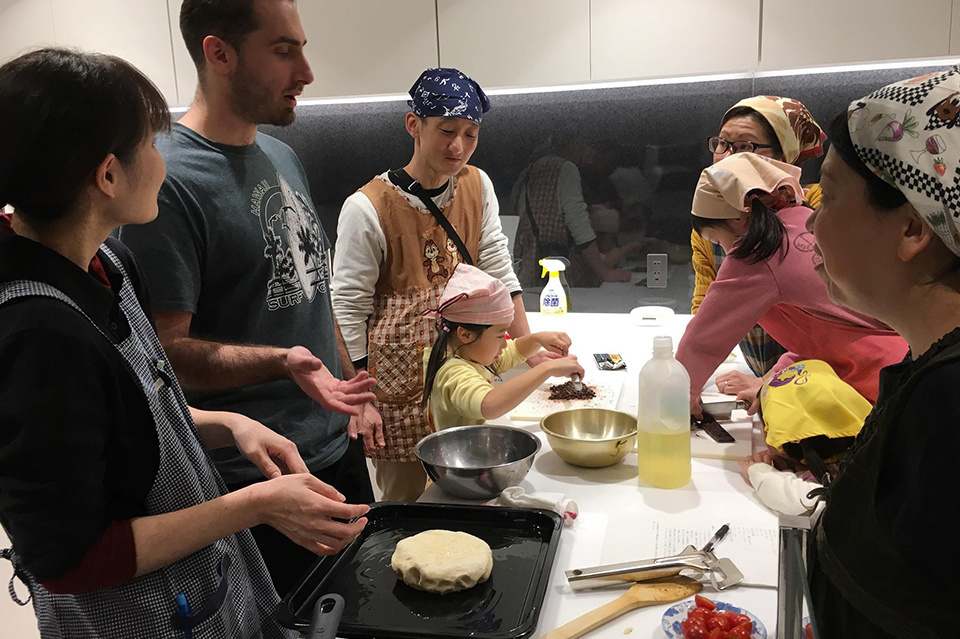 Bjelan also teaches at a cooking class for Tokamachi residents.