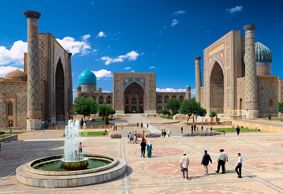 The Registan Mosque and madrasas