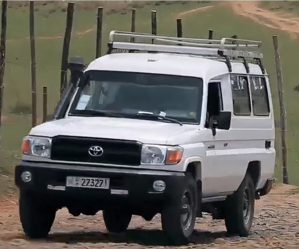 Toyota Tsusho Cooperation has obtained WHO’s medical equipment Performance,  Quality and Safety (PQS) prequalification for its refrigerated vehicle for vaccines based on Toyota Motor’s Land Cruiser—a first of its kind. The top photo shows a vehicle in use in Ethiopia.
