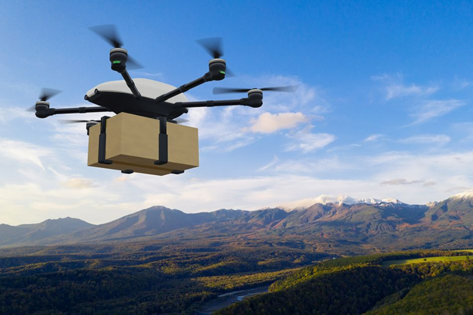 The imminent use of drones to deliver packages to depopulated areas is highly anticipated.