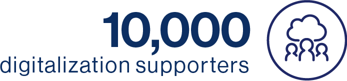10,000 / digitalization supporters