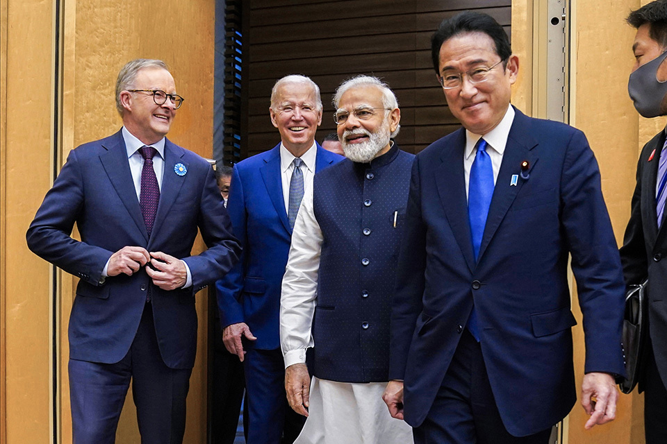 The Quad is playing an important role in promoting a Free and Open Indo-Pacific. At the Leaders’ Meeting, the Quad confirmed that they will seek to supply the region with more than 50 billion dollars of further infrastructure assistance and investment over the next five years. AP/AFLO