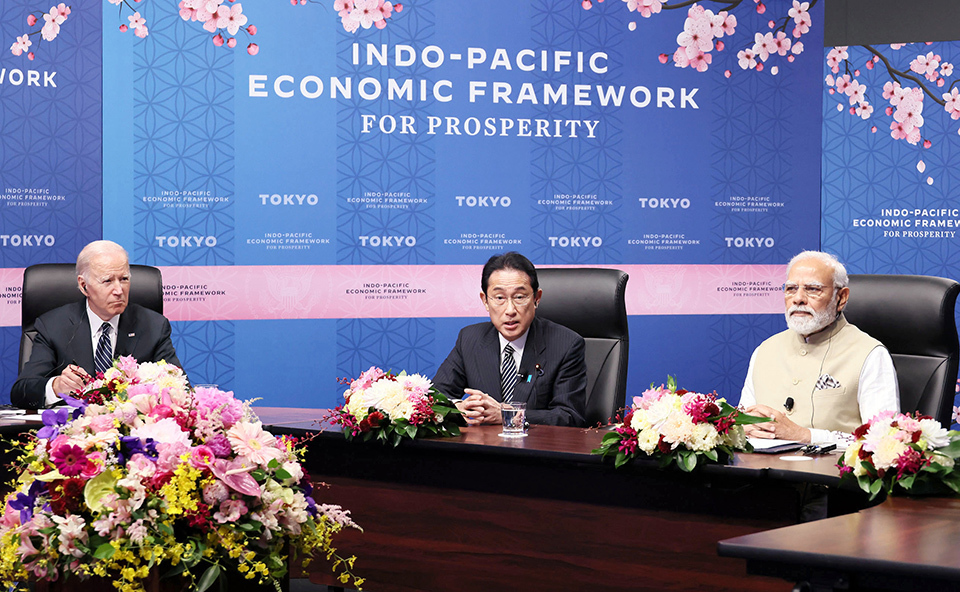 On May 23, 13 countries launched the Indo-Pacific Economic Framework (IPEF). President Biden of the United States, who hosted a summit-level meeting on its launch (photo), stated that the purpose of the framework is to work together to achieve sustainable and inclusive economic growth and to address regional challenges.