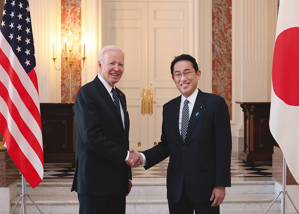 In May 2022, Prime Minister Kishida held a summit meeting with President Biden of the United States of America. They agreed to swiftly strengthen the deterrence and response capabilities of the Japan-U.S. Alliance in the face of the increasingly severe security environment of the region.