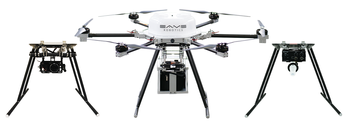 The main body and the unit can be separated, allowing the drone to be used for multiple purposes. 