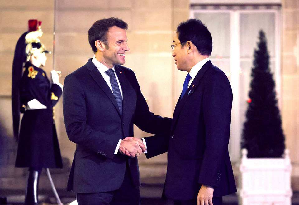 With H.E. Mr. Emmanuel Macron, President of the French Republic.