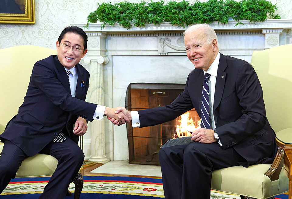 With the Honorable Joseph R. Biden, Jr., President of the United States of America. KEVIN DIETSCH / GETTY 