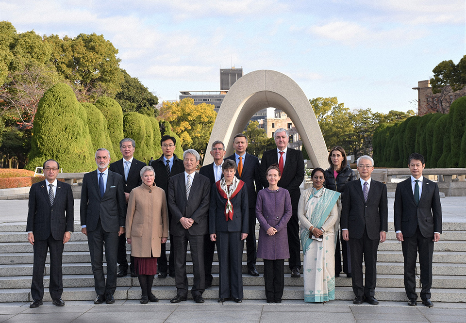 The IGEP members at the first meeting, held in Hiroshima in December 2022. THE MAINICHI NEWSPAPERS/AFLO