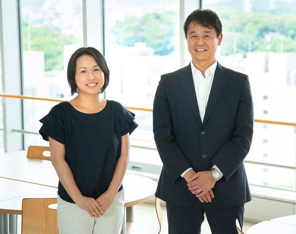 Tsubame BHB's CEO NAKAMURA Koj (right)and marketer SUDA Hiromi.