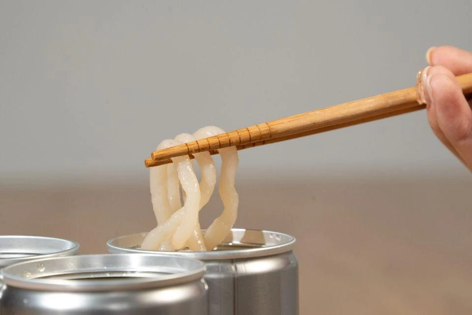 Canned udon noodles made using Ninja Paste