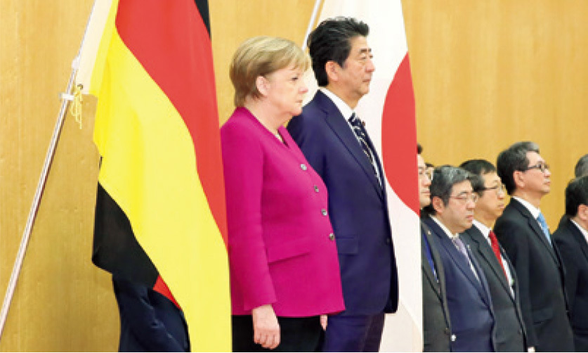 Met with H.E. Dr. Angela Merkel, Chancellor of the Federal Republic of Germany, at the Japanese Prime Minister’s Office. (February 2019)