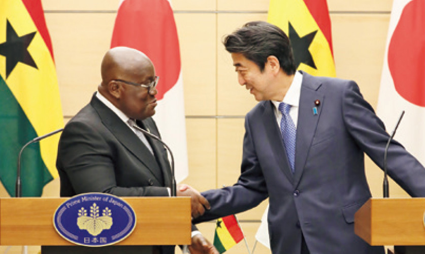 Met with H.E. Nana Addo Dankwa Akufo-Addo, President of the Republic of Ghana, at the Japanese Prime Minister’s Office. (December 2018)