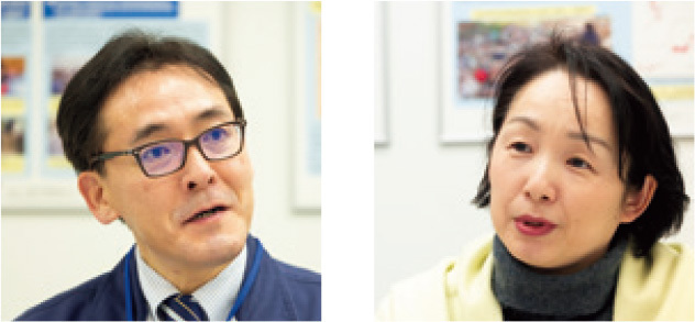 Junichi Nakayama, director of the Research & Studies Department, and Misao Aibe, assistant director of the Planning & International Cooperation Division of the NPEC.