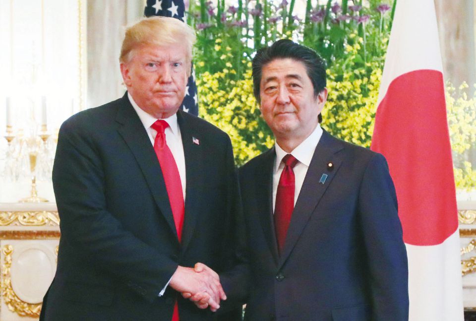 Met with the Honorable Donald J. Trump, President of the United States of America, at Akasaka State Guest House. (May 2019)