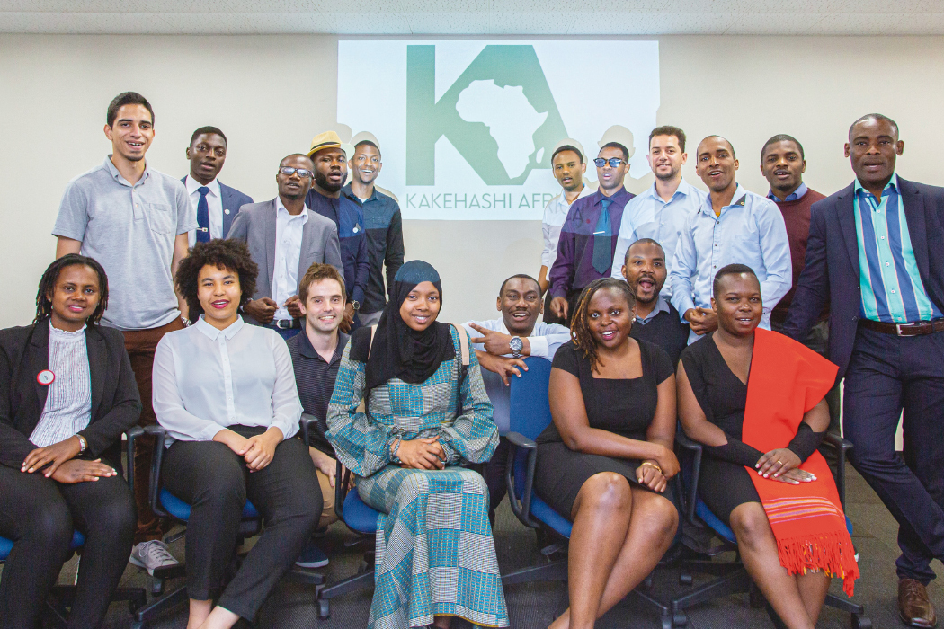 Members attending a meeting in Tokyo of Kakehashi Africa