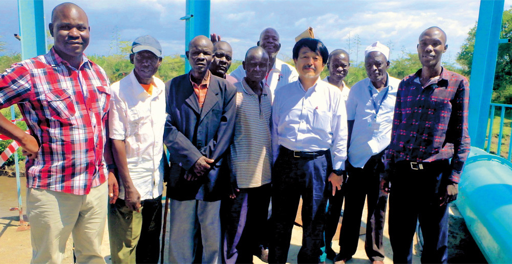 At a pumping station of the Ahero Irrigation Scheme
