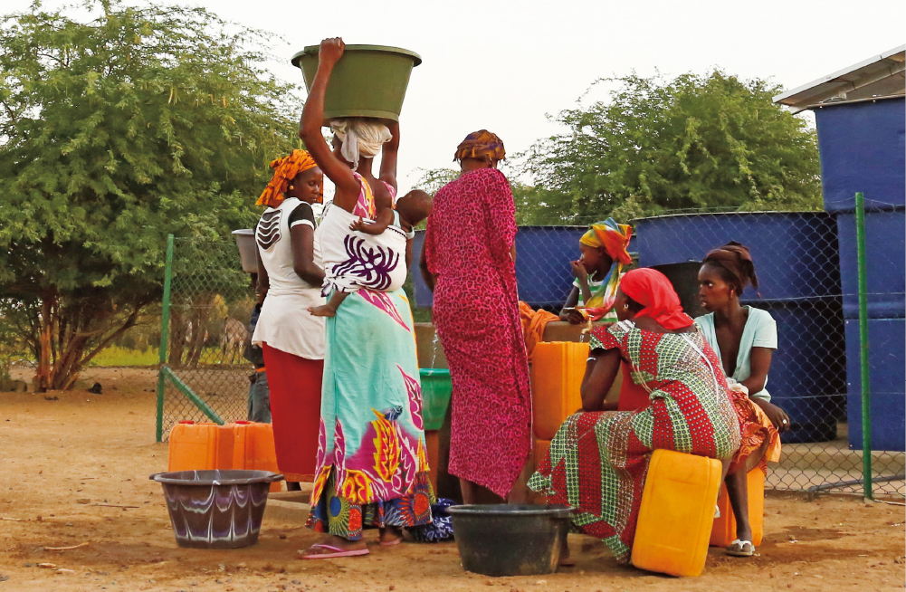 Women accustomed to fetching water from distant sources can now use that time in other ways.